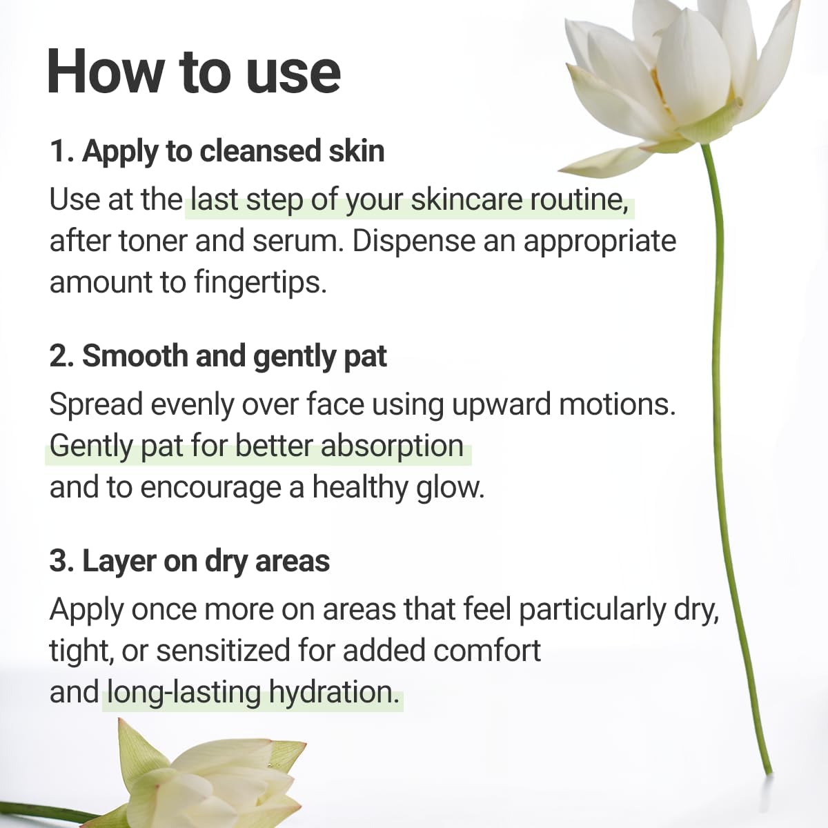 Rovectin Lotus Water Cream - Lightweight Hydrating Facial Moisturiser for Sensitive Skin, Barrier Repair Moisturizer, Non-Comedogenic Oil Free Moisturiser, Korean Skincare, K Beauty 60ml