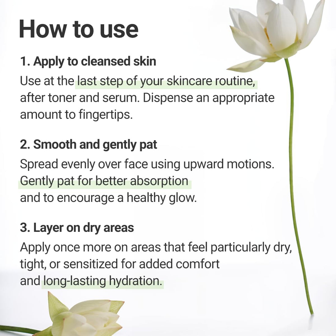 Rovectin Lotus Water Cream - Lightweight Hydrating Facial Moisturiser for Sensitive Skin, Barrier Repair Moisturizer, Non-Comedogenic Oil Free Moisturiser, Korean Skincare, K Beauty 60ml