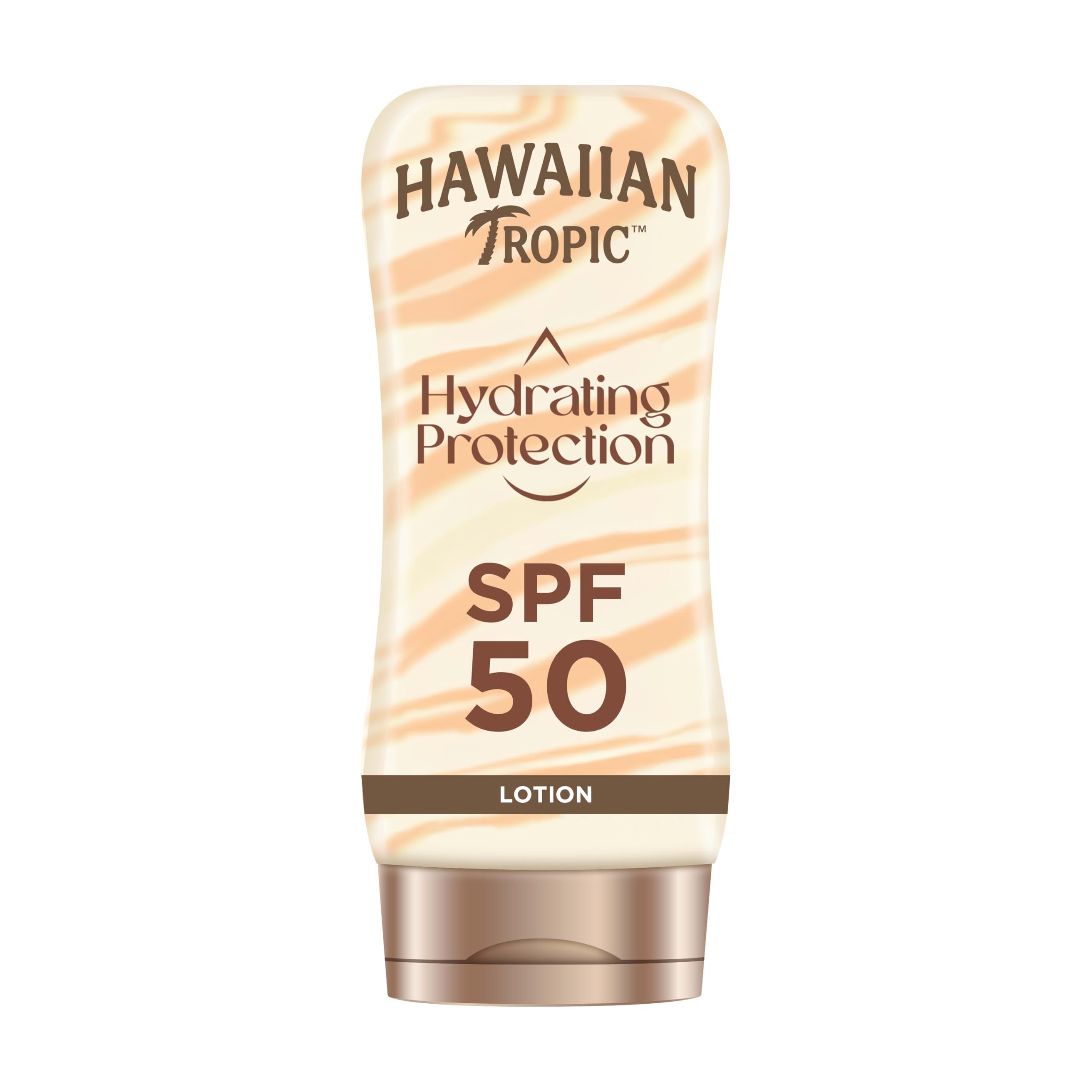 Hawaiian Tropic Hydrating Protection Sunscreen Lotion, Water Resistant SPF 30 UVA Plus UVB Protection Suncream, 12-Hour Moisturising Sun Lotion with Cocoa and Shea Butter, 180 ml