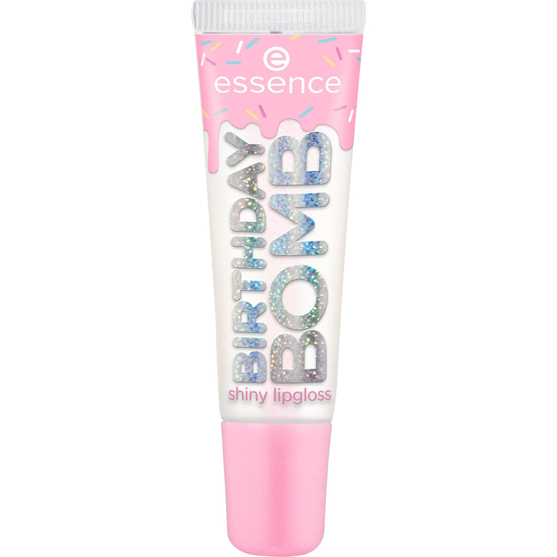 essence BIRTHDAY BOMB shiny lipgloss, natural, shiny, dewy, shimmery (10ml) Halalzen