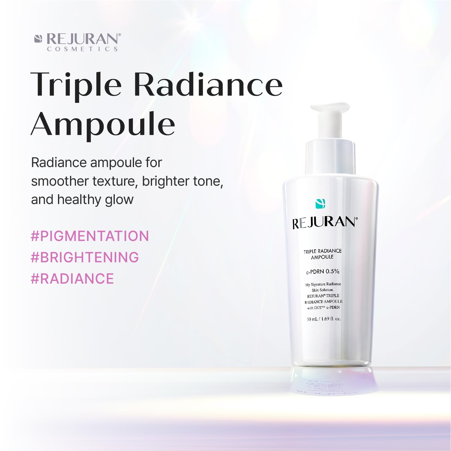 REJURAN® Dual Effect Ampoule, DOT DUAL c-PDRN® - Salmon DNA Face Serum for Deep Rejuvenation, Wrinkle Care, Firming, Skin Elasticity with Visible Anti-Aging Results. Korean Skincare (1.01 fl oz) Halalzen