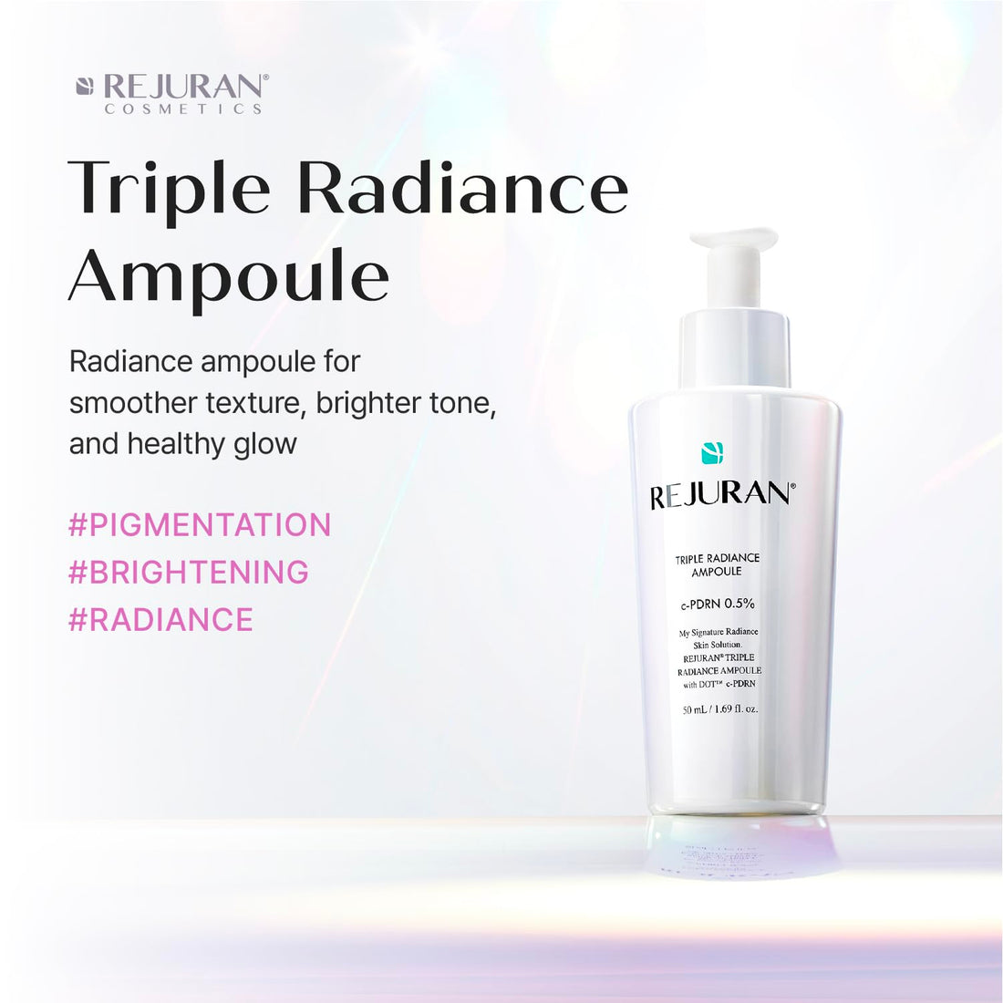 REJURAN® Dual Effect Ampoule, DOT DUAL c-PDRN® - Salmon DNA Face Serum for Deep Rejuvenation, Wrinkle Care, Firming, Skin Elasticity with Visible Anti-Aging Results. Korean Skincare (1.01 fl oz) Halalzen