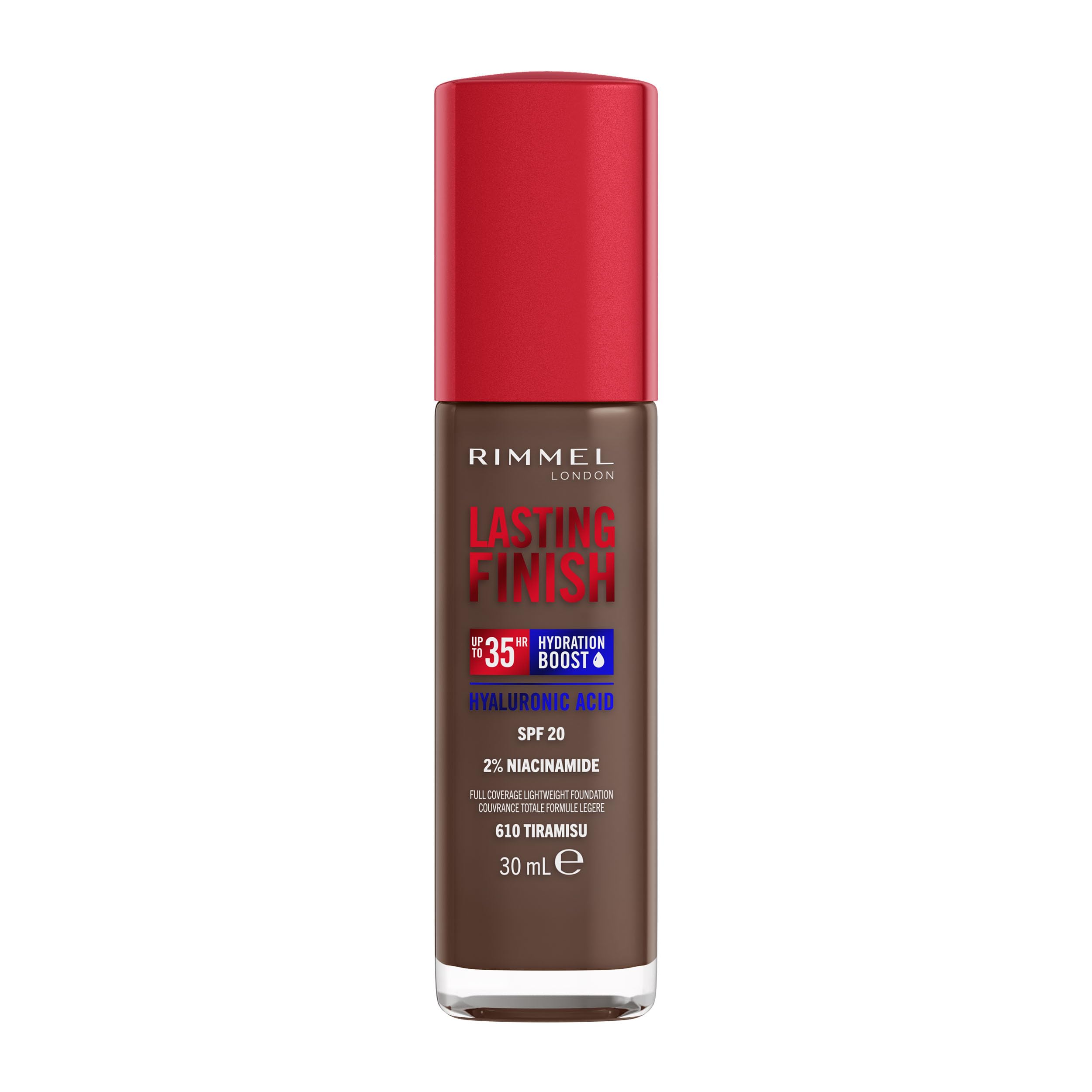 Rimmel Lasting Finish 35Hr Foundation 200 Soft Beige, Full Coverage, Hydrating, SPF20, Hyaluronic Acid, Vitamin E, 2% Niacinamide, All Day Wear, Vegan, Cruelty Free Halalzen