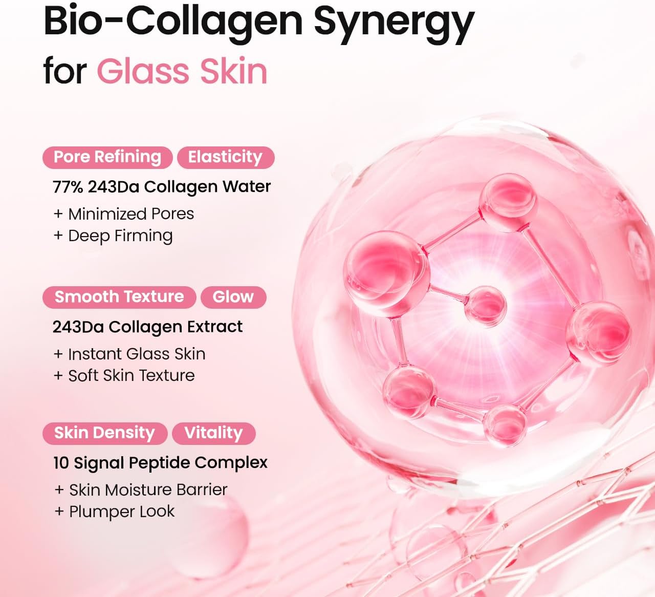 BIODANCE Collagen Peptides Jelly Serum Facial Mist 50ml | Jelly-to-Mist Hydrating Face Mist, Plumping, Anti-Aging Face Spray, Sprayable Hydrogel | 243Da Collagen & 10 Signal Peptides | Korean Skincare