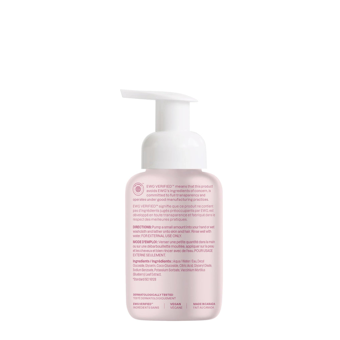 ATTITUDE 2-in-1 Hair and Body Foaming Baby Wash, EWG Verified Shampoo Soap, Dermatologically Tested, Made with Naturally Derived Ingredients, Vegan, Unscented, 295 mL