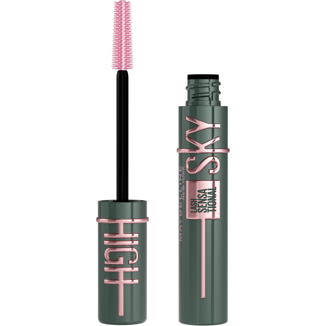 Maybelline Lash Sensational Sky High Washable Mascara Make-up, Volumen, Verlängerung, Definition, Schwung, Multiplikation, aufbaufähige Formel, Very Black, 1 Stück