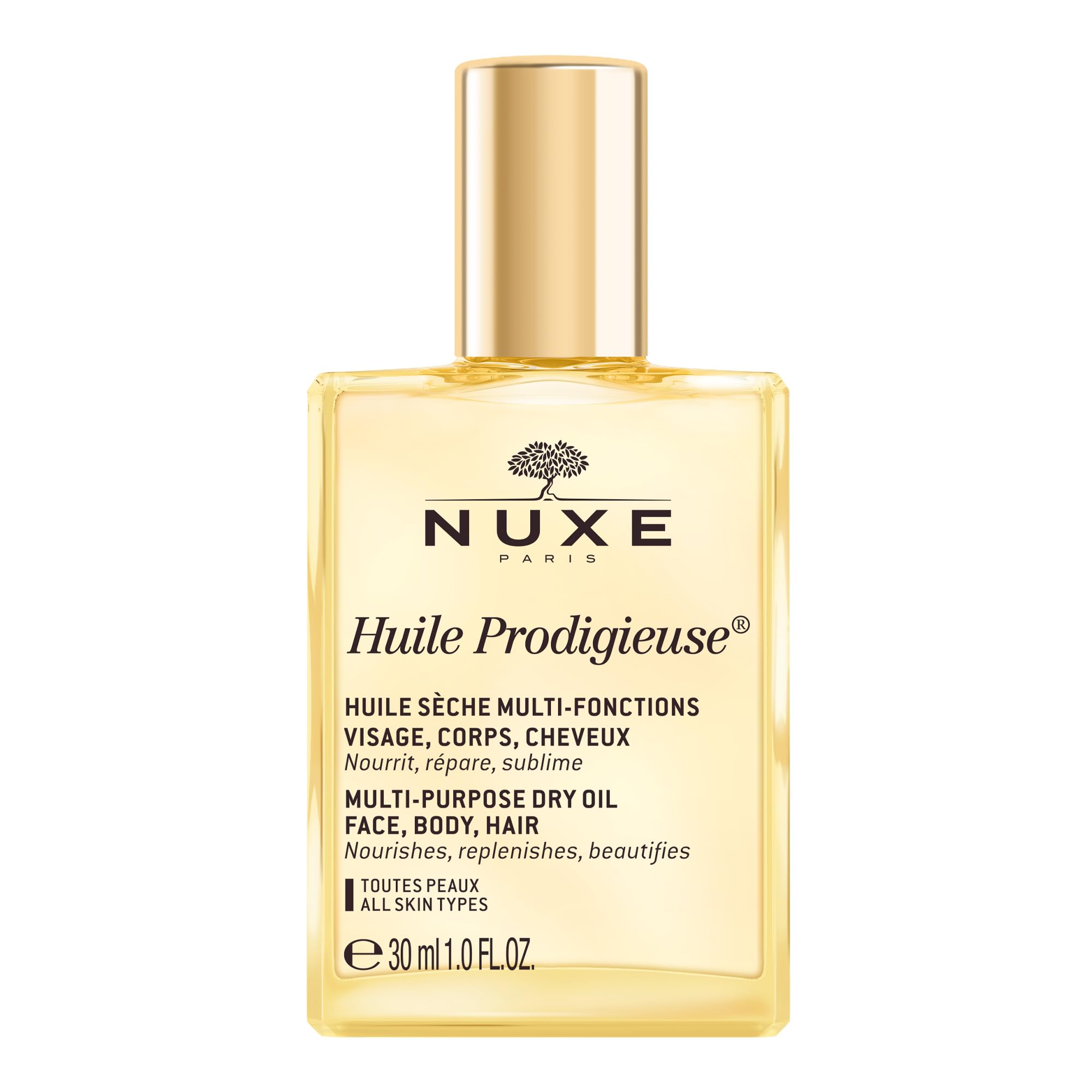 Nuxe Huile Prodigieuse Multi-Purpose Dry Oil for Face, Body and Hair, Iconic Dry Oil, Nourishes, Repairs & Enhances Skin & Hair, Multi-Purpose Vegan Formula
