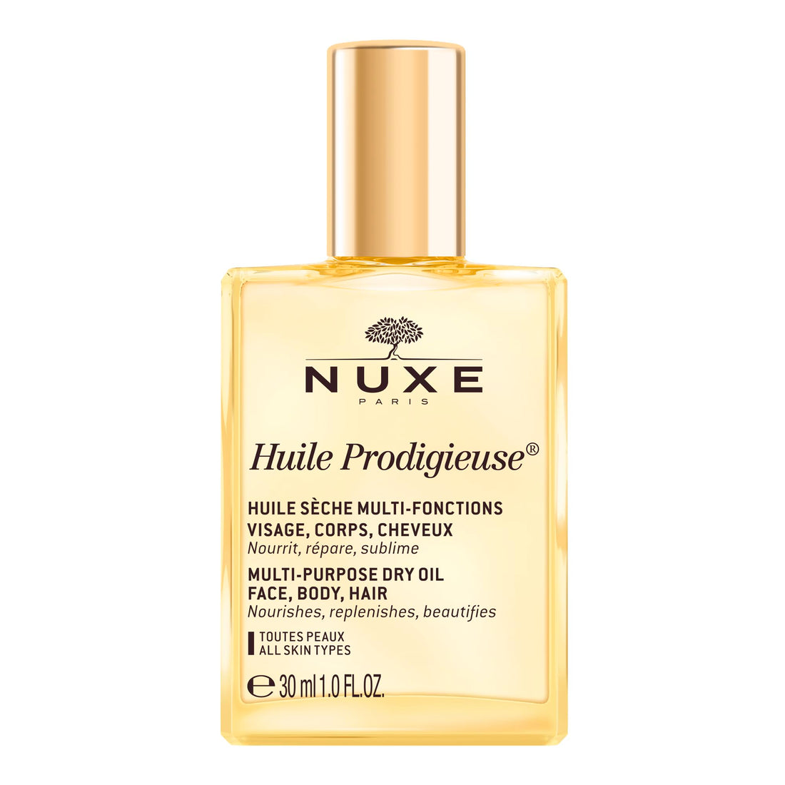 Nuxe Huile Prodigieuse Multi-Purpose Dry Oil for Face, Body and Hair, Iconic Dry Oil, Nourishes, Repairs & Enhances Skin & Hair, Multi-Purpose Vegan Formula