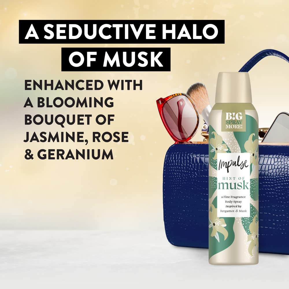 Impulse Hint Of Musk Body Spray Deodorant 150 ml Halalzen
