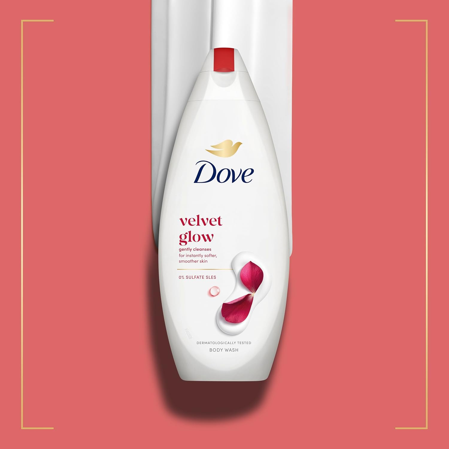 Dove Velvet Glow Body Wash body cleanser shower gel with a floral scent for softer, smoother skin after just one shower 225 ml