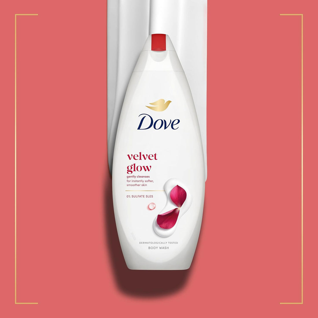 Dove Velvet Glow Body Wash body cleanser shower gel with a floral scent for softer, smoother skin after just one shower 225 ml