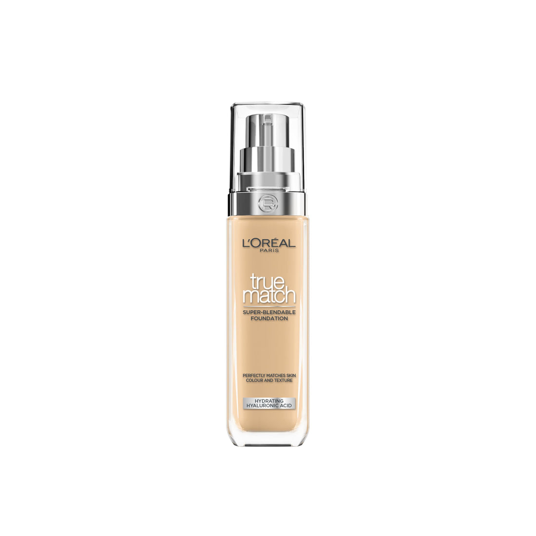 L'Oréal Paris Foundation for Face, Skincare Infused with Hyaluronic Acid, True Match Hydrating Liquid Foundation for All Skin Tones, SPF 16, 1N Ivory, 30 ml Halalzen
