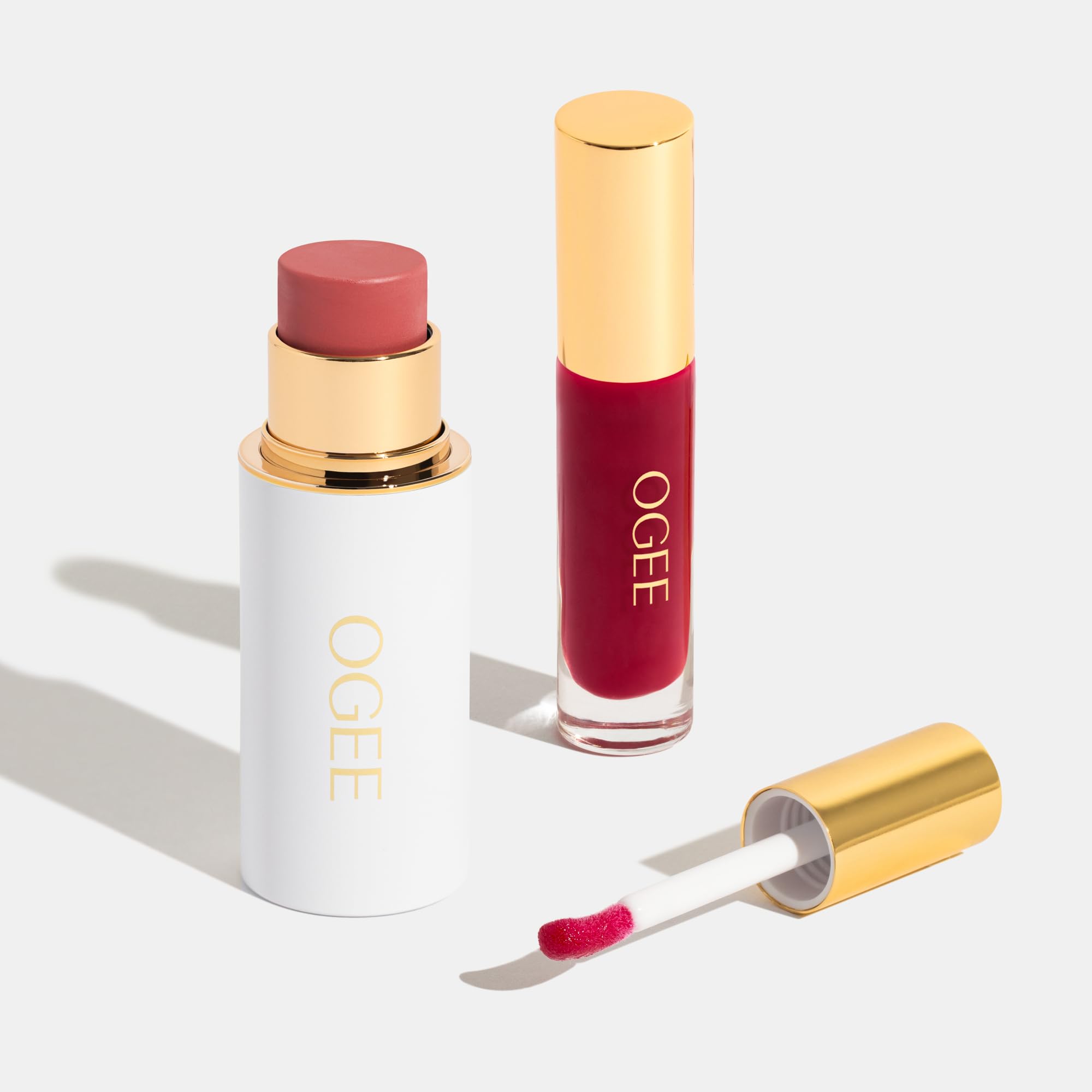 Ogee Beyond Clean Lip Gloss - Certified Organic Lip Gloss for Women - Effortlessly Plump, Hydrate & Add High-Shine Color, Freesia - Desert Rose Shimmer