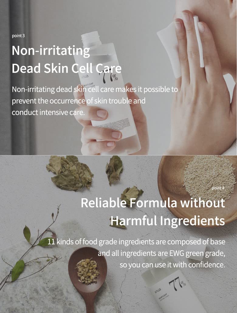 Anua Heartleaf 77 Soothing Toner, Tonique Visage Hydratant et Apaisant pour une Peau Lisse, Acide Hyaluronique, Hydratation Légère pour Peaux Sensibles, Soulage les Rougeurs, Soin Coréen, 250 ml