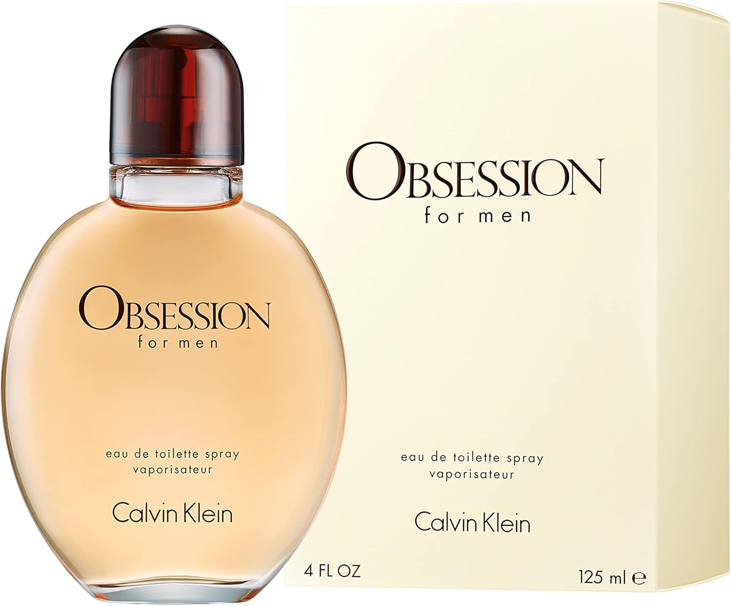 Calvin Klein Obsession for Men, Eau de Toilette, Fresh Bergamot accord With Notes of Mandarin, Lavender and Sage, Medium Longevity, 125ml