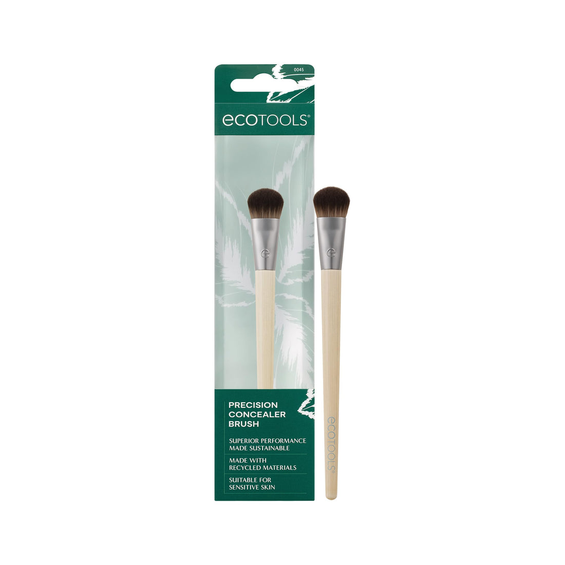 EcoTools Classic Foundation Face Brush, For Liquid, & Cream Foundation, Flat Foundation Brush For Natural Makeup, Buildable Coverage, Synthetic Bristles, Vegan & Cruelty- Free Halalzen