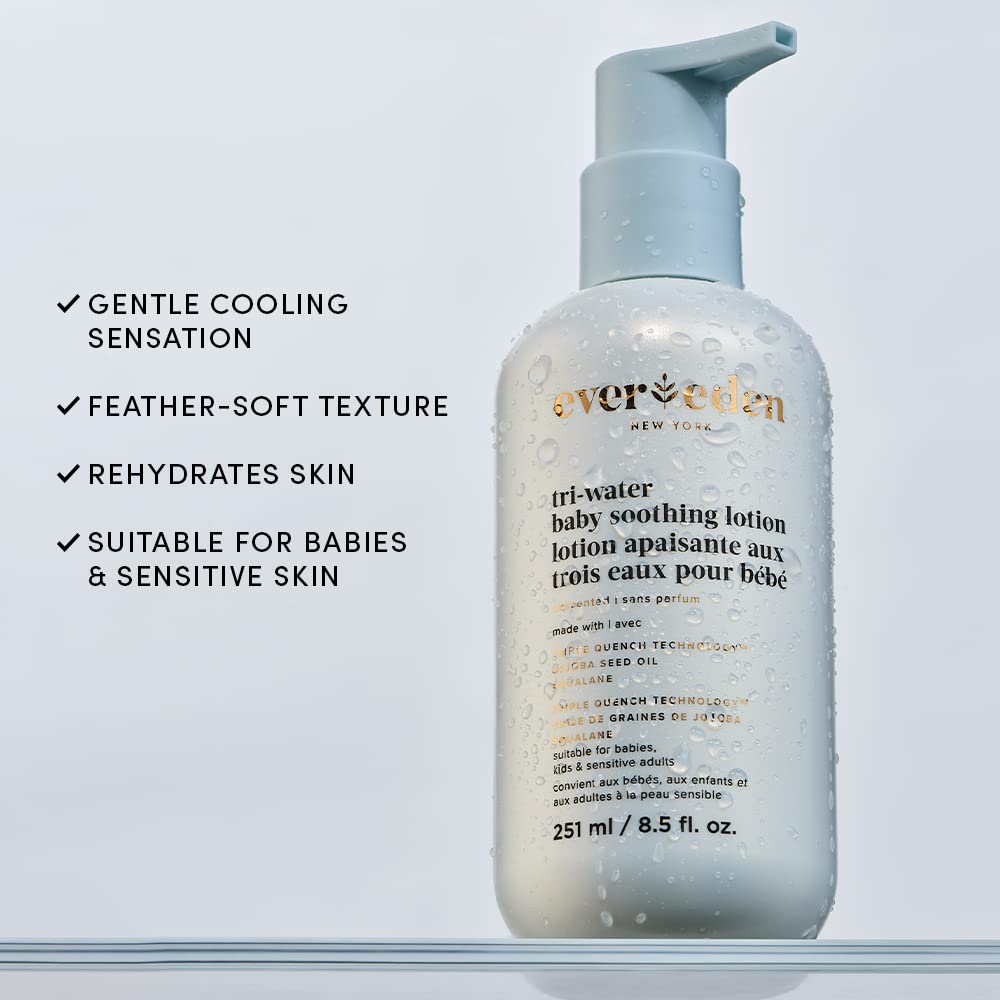 Evereden Moisturizing Baby Lotion for Newborn 6.7 oz. | Lightweight & Non-Greasy Toddler Lotion | Clean & Gentle Baby Care | Non-toxic & Fragrance Free Halalzen