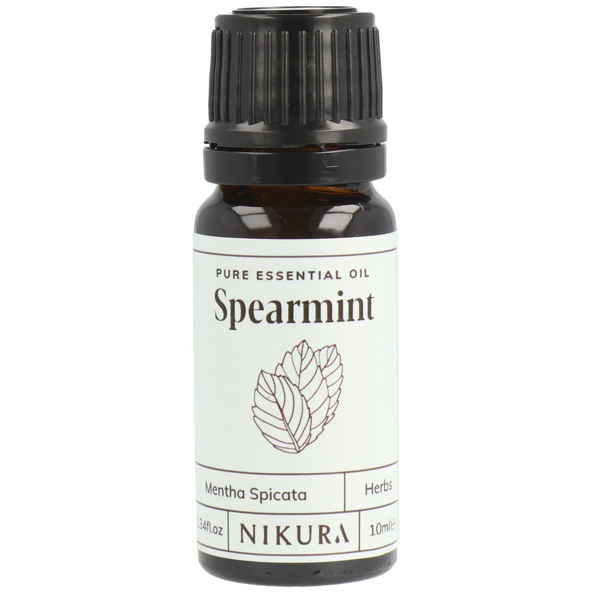 Nikura Peppermint Essential Oil - 10ml | Perfect for Repelling Spiders, Rats, Mice, Bugs, Ants | Great for Hair, Headaches Relief, Energy Boost, Skin, Candle Making | Vegan & UK Made