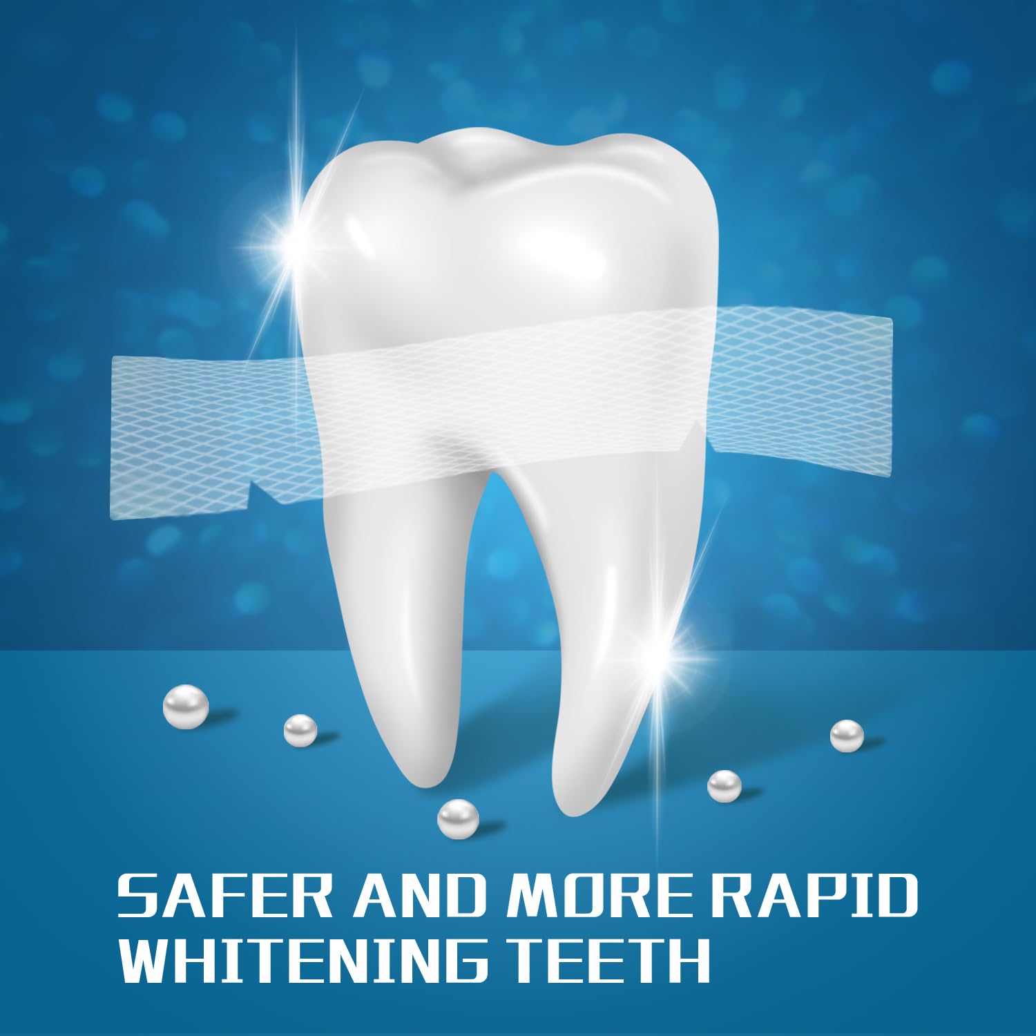 Teeth Whitening Strips 14 Treatments - No-Slip Whitening Strips - Fast Teeth Whitening Result in 7 Days - Whitening Kit for Coffee, Wine Stains Removal