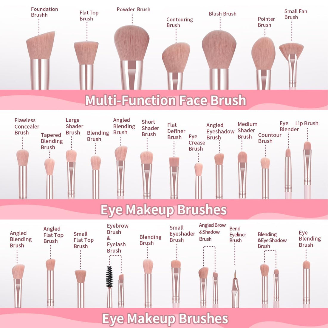 MAANGE Makeup Brush Set 49 Pcs Makeup Tool Set Premium Synthetic Foundation Powder Concealers Eye shadows Blush Makeup Brushes (Black, 49 Piece Set) Halalzen