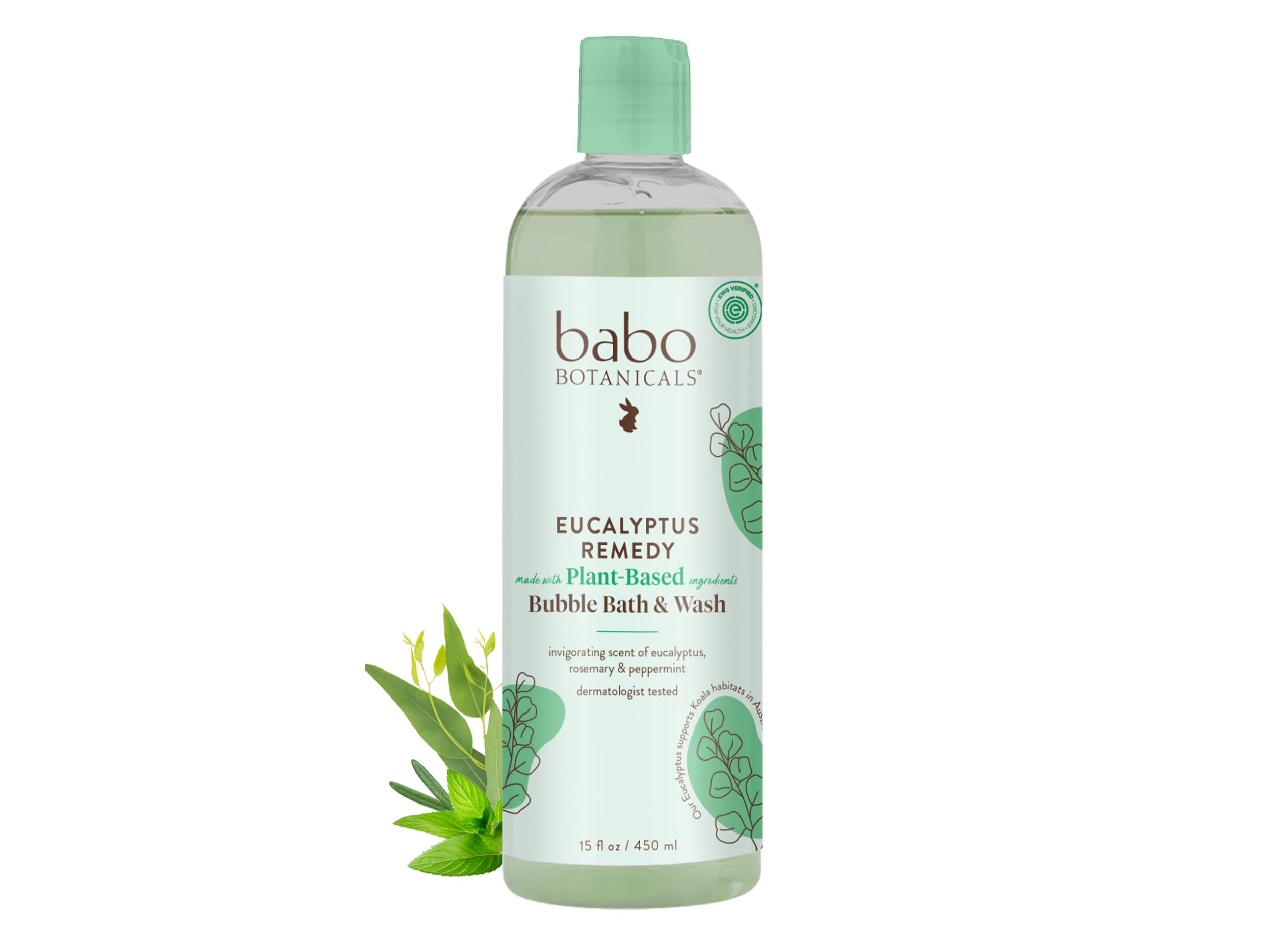BABO Botanicals Eucalyptus Remedy 2-in-1 Bubble Bath & Wash - Invigorating Eucalyptus, Rosemary & Peppermint - for All Ages - EWG Verified - Vegan Halalzen