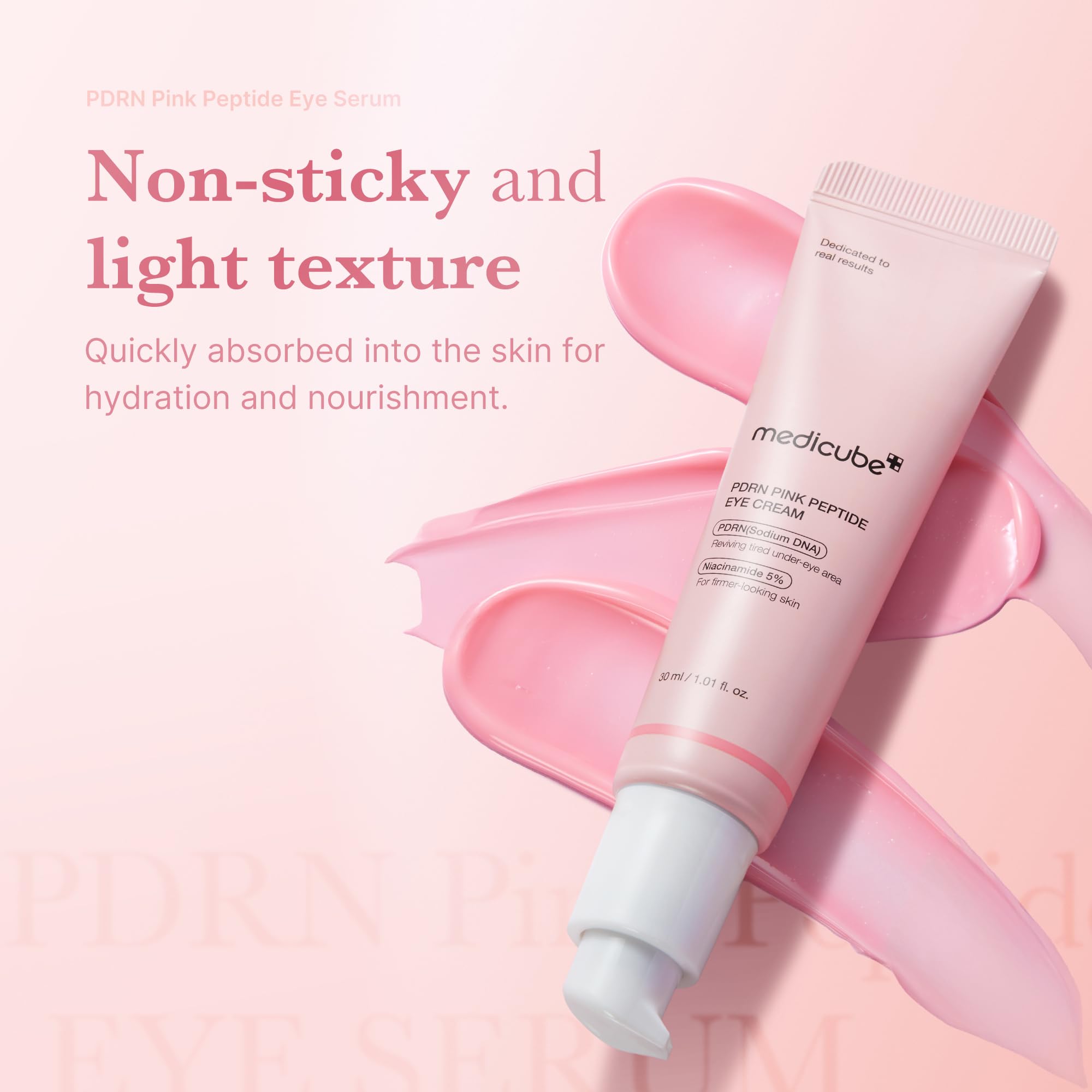 medicube Eye Serum with Salmon DNA PDRN & Pink Peptides | 99% Purity Retinol for Fine Lines | PDRN & Niacinamide for Uneven Skin Tone | Korean Skincare, 1.01 fl.oz Halalzen
