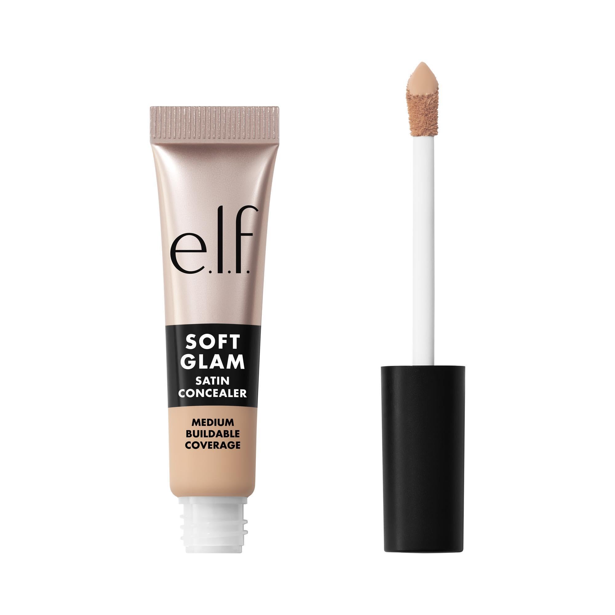 e.l.f. Soft Glam Satin Concealer, Medium Coverage for Blemishes & Under-Eye, Crease-Resistant, Long-Lasting, Vegan & Cruelty-Free, 13 Fair Neutral Halalzen
