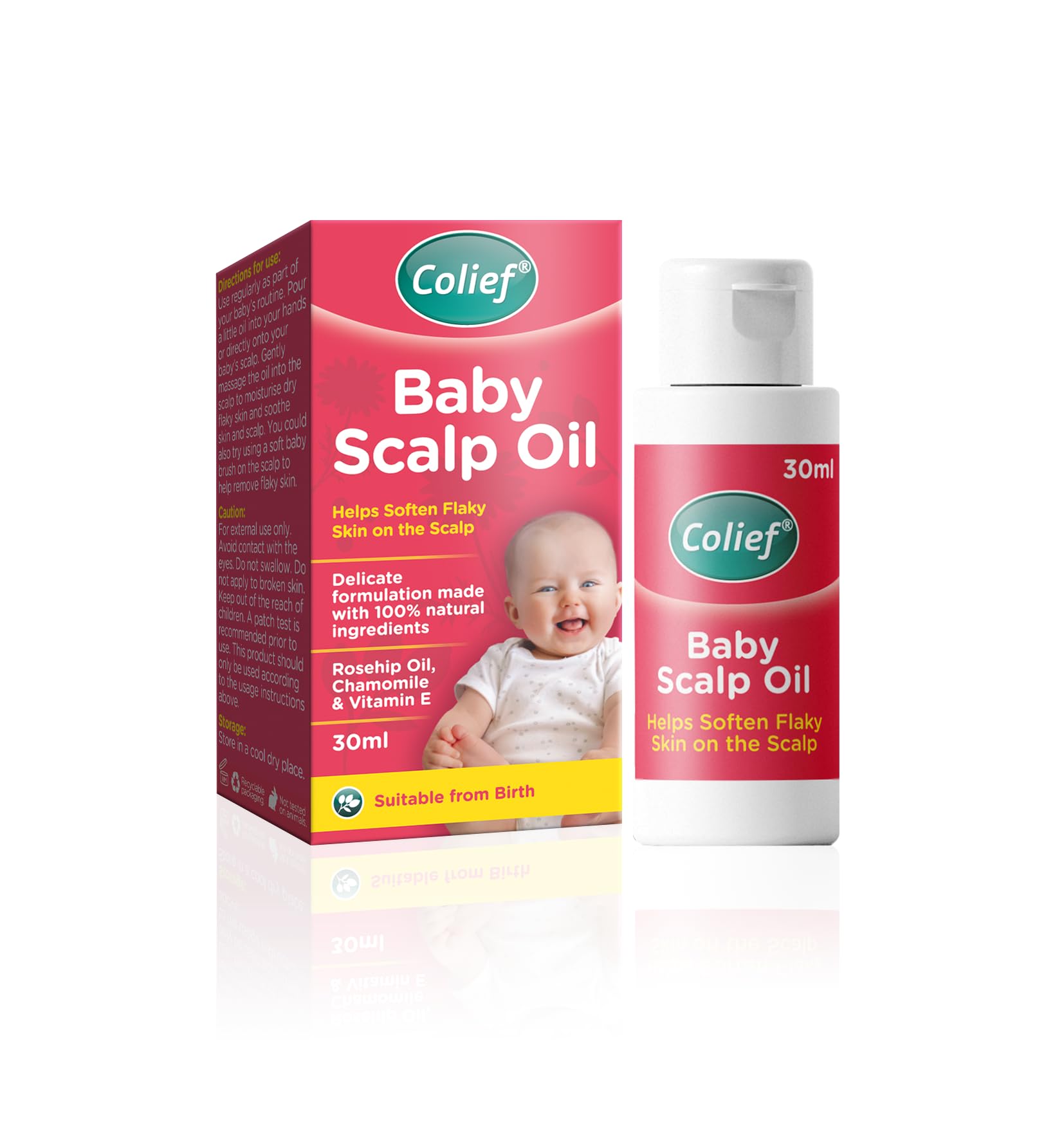 Colief Baby Scalp Oil 30ml Soothing Moisturising Oil for Baby Scalp and Skin Preventative of Itchy, Flaky, Dry, Damaged Skin Halalzen