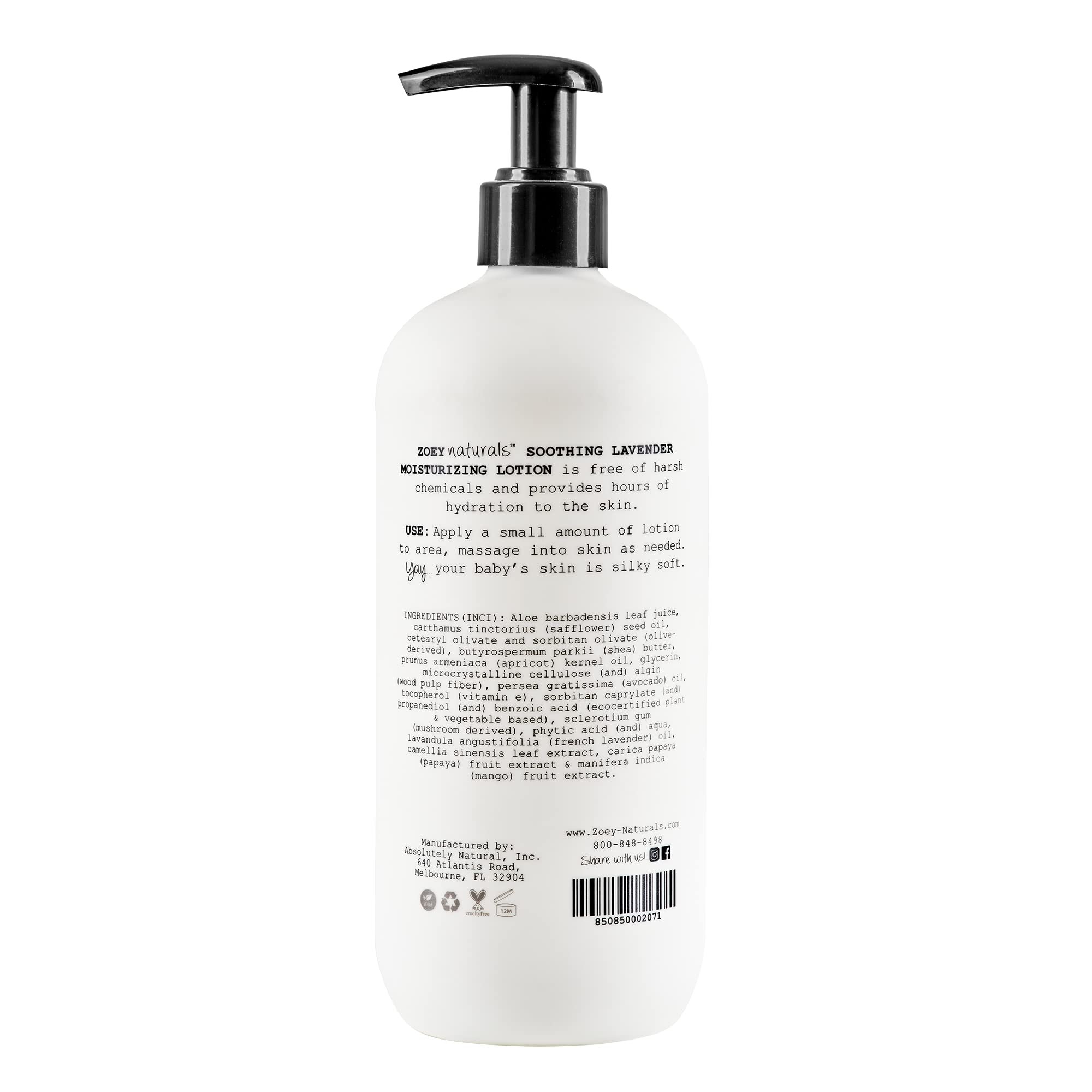 Zoey Naturals Sweet Citrus Baby Lotion - Enriched with Shea, Apricot Oil, Aloe & Avocado - Soothes & Moisturizes with Orange & Pomegranate - Gentle for Eczema Skin, Made in USA Halalzen