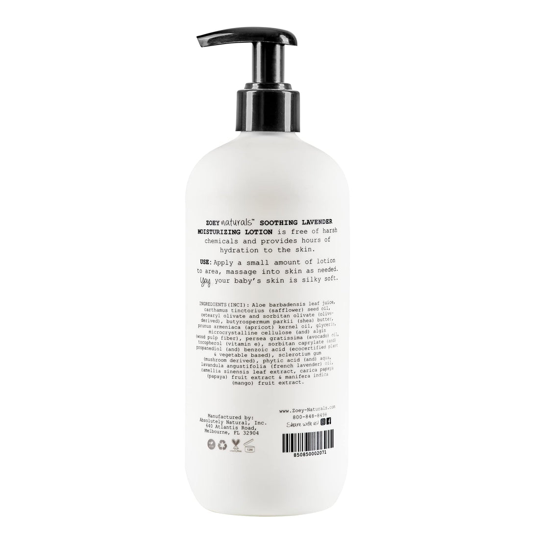Zoey Naturals Sweet Citrus Baby Lotion - Enriched with Shea, Apricot Oil, Aloe & Avocado - Soothes & Moisturizes with Orange & Pomegranate - Gentle for Eczema Skin, Made in USA Halalzen