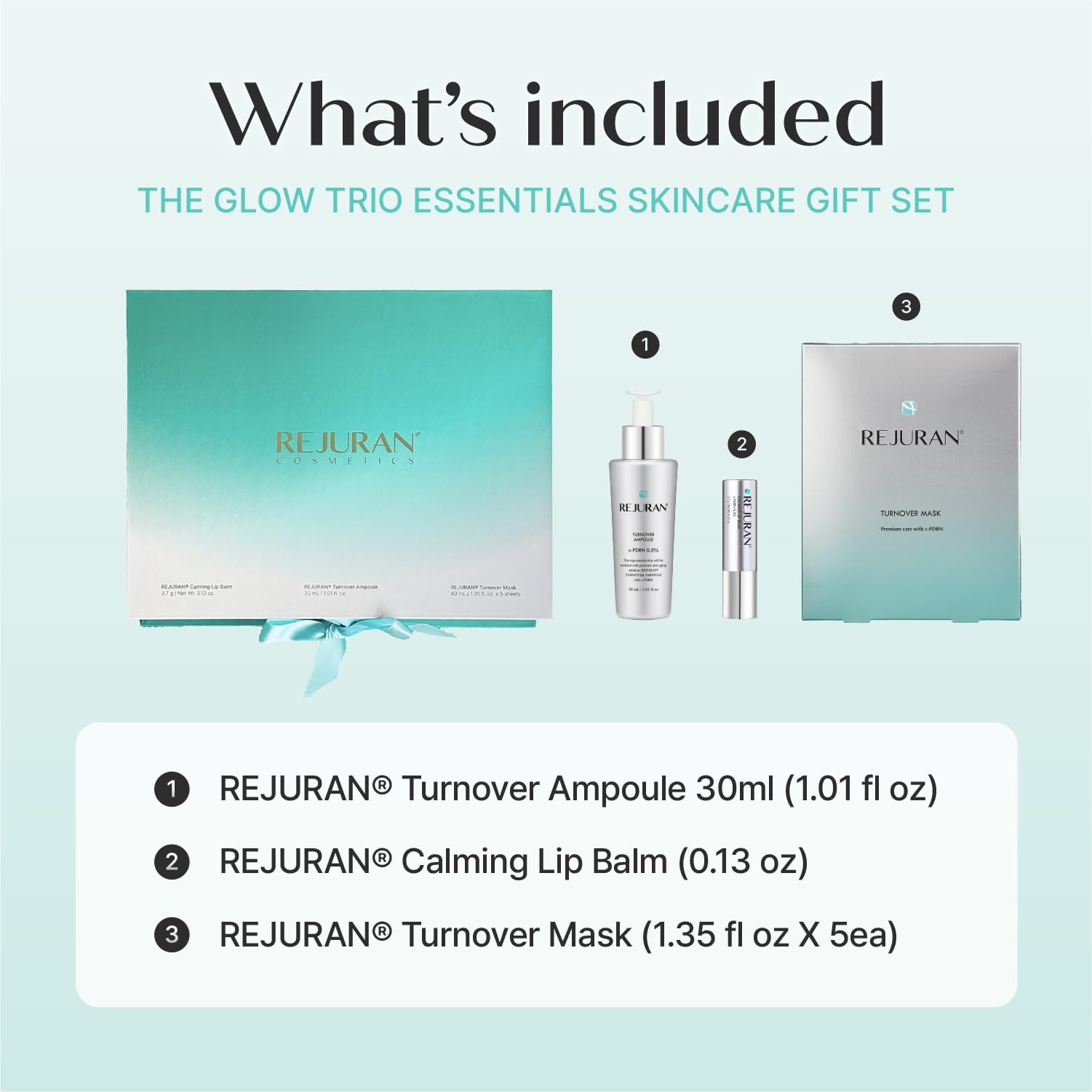 REJURAN® Dual Effect Ampoule, DOT DUAL c-PDRN® - Salmon DNA Face Serum for Deep Rejuvenation, Wrinkle Care, Firming, Skin Elasticity with Visible Anti-Aging Results. Korean Skincare (1.01 fl oz) Halalzen