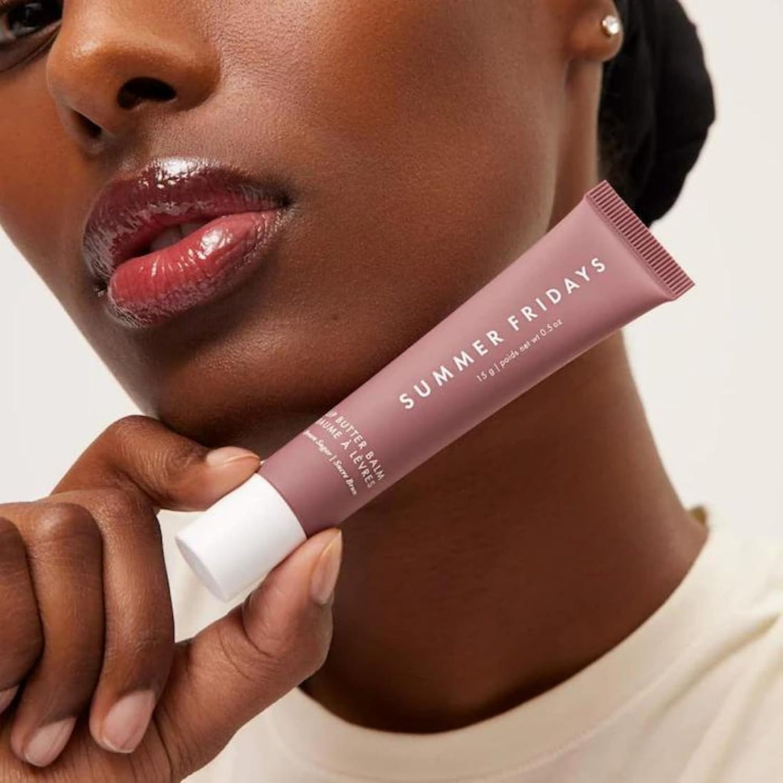 Summer Fridays Tinted Lip Butter Balm - Conditioning Vegan Lip Balm for Instant Moisture, Shine & Hydration - Sheer-Tinted, Soothing Skincare - Pink Sugar (.5 Oz)