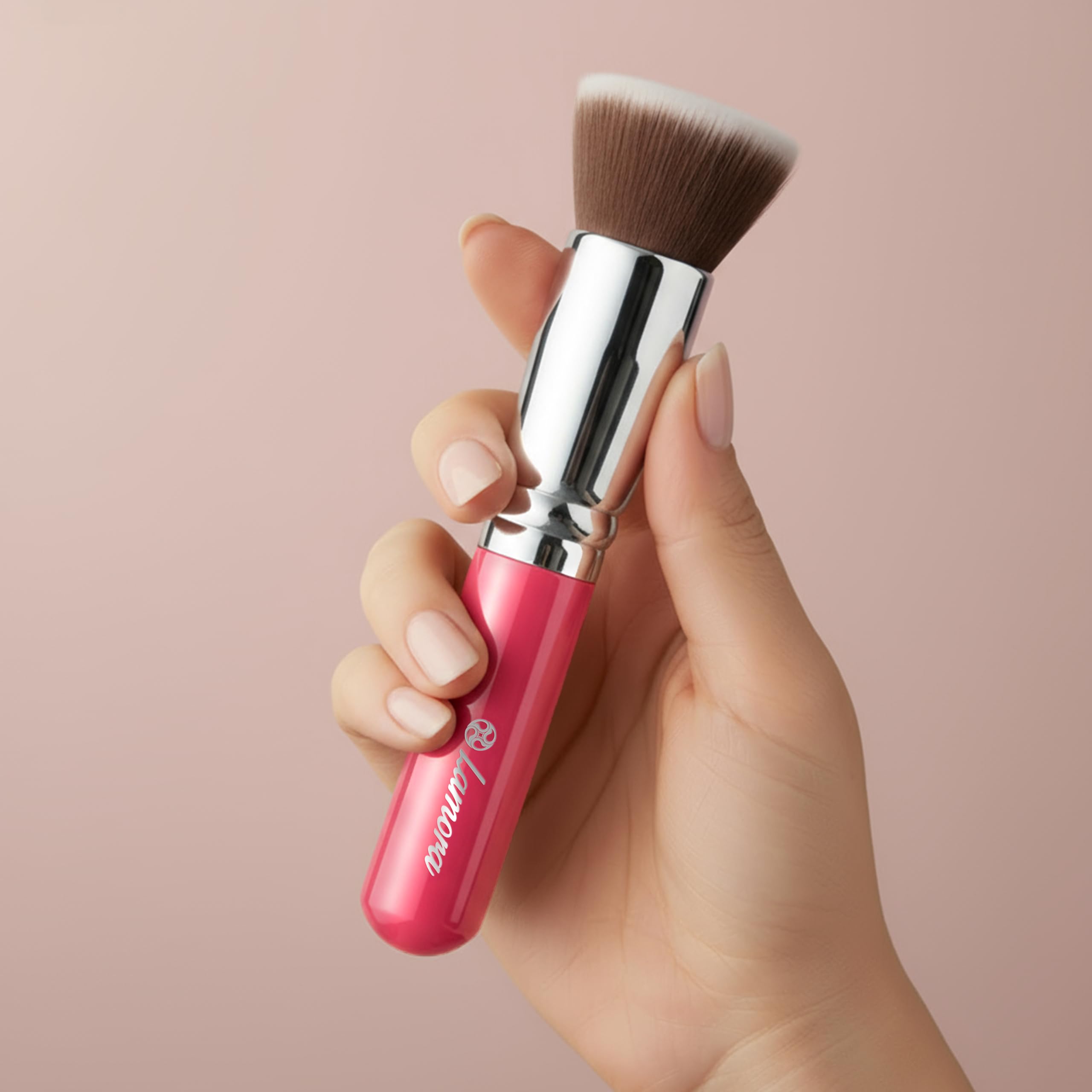LAMORA Concealer Makeup Brush Under Eye - Angled Flat Top Kabuki Nose Contour Brush - Ideal for Concealing Blending Setting Buffing with Powder Liquid Cream Cosmetic - Small Makeup Foundation Brush Halalzen