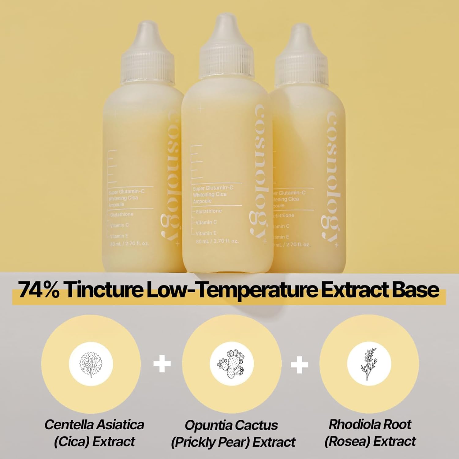 COSNOLOGY K-Beauty Ampoule: Niacinamide + Vitamin C, E & Glutathione for Dark Spots & Even Skin Tone | Hydrating & Anti-Aging, 2.7fl.oz(80ml) Halalzen