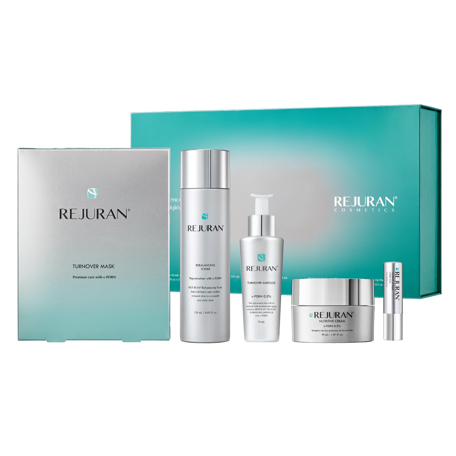 REJURAN® Dual Effect Ampoule, DOT DUAL c-PDRN® - Salmon DNA Face Serum for Deep Rejuvenation, Wrinkle Care, Firming, Skin Elasticity with Visible Anti-Aging Results. Korean Skincare (1.01 fl oz) Halalzen