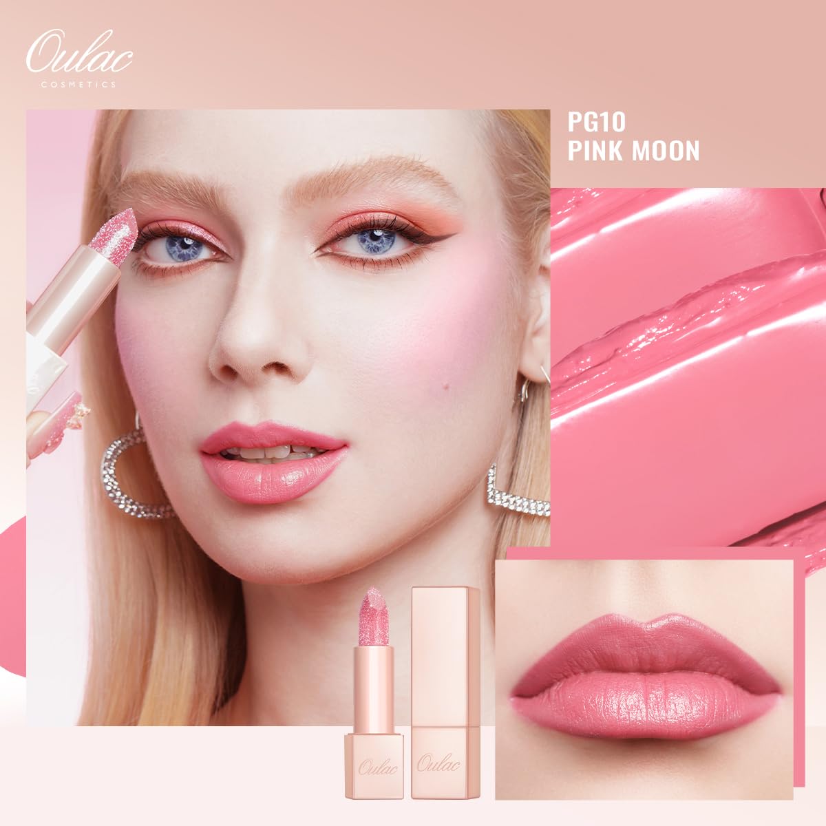 Oulac Metallic Diamond Shine Liquid Lip Gloss - Glitter Glossy for Lip & Eye, Long Lasting 24H + & Waterproof, Lightweight Lip Stain, 3D Metallic Finish, No Transfer, Vegan, 4.5ml,MD05 Loose Control Halalzen