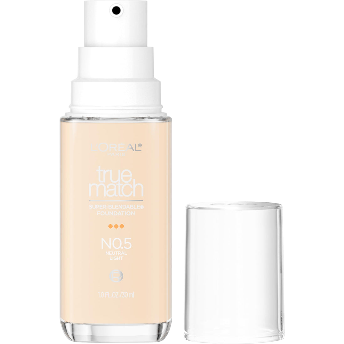 L'Oreal Paris True Match Super-Blendable Foundation, Flüssig-Foundation mit mittlerer Deckkraft, N3, Hell-Mittel, 30 ml