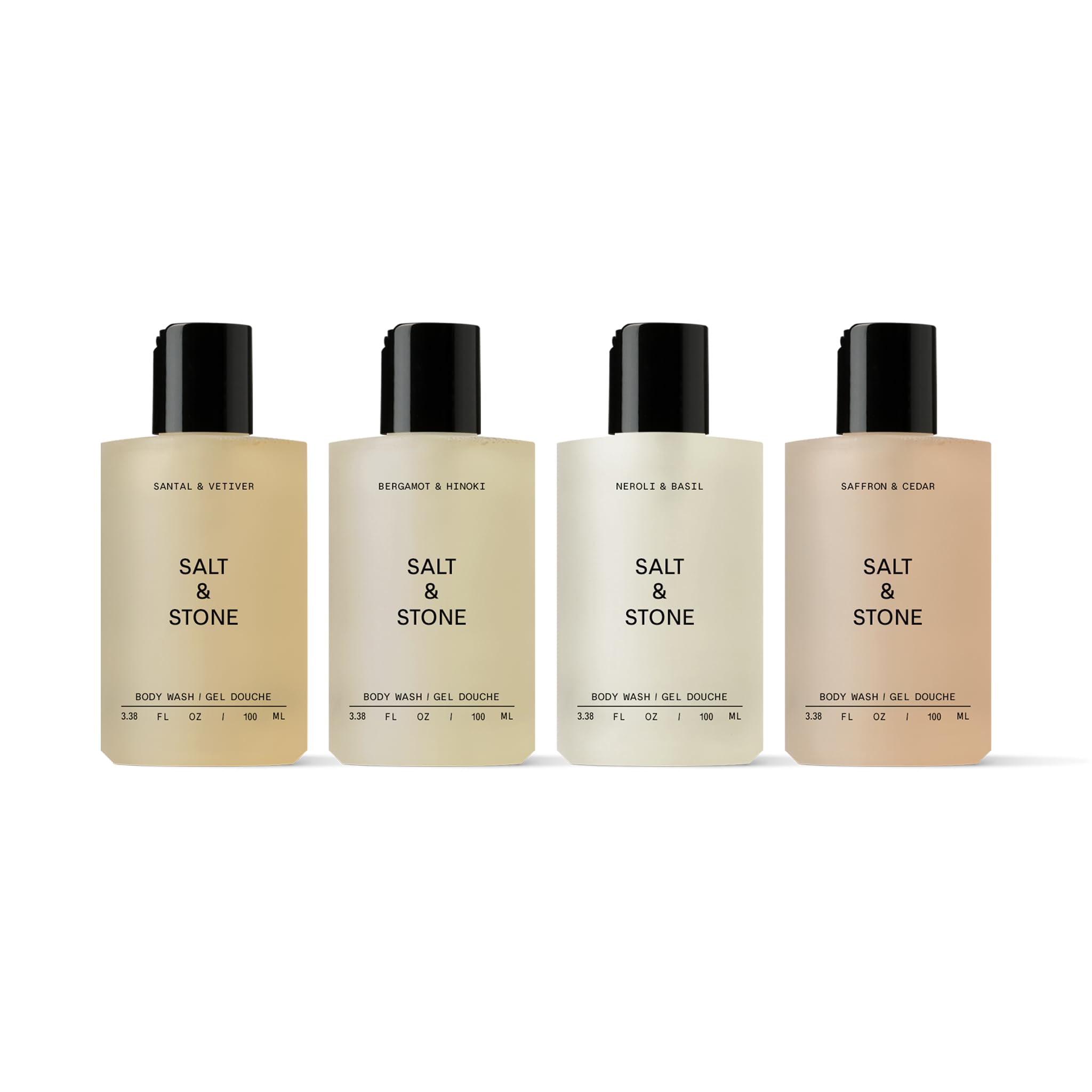 Salt & Stone Body Wash with Antioxidants for Deep Moisture | For Women & Men, Sulfate, Paraben, & Dye Free, Leaving Skin Soft and Hydrated | Bergamot & Hinoki 15.2 fl oz