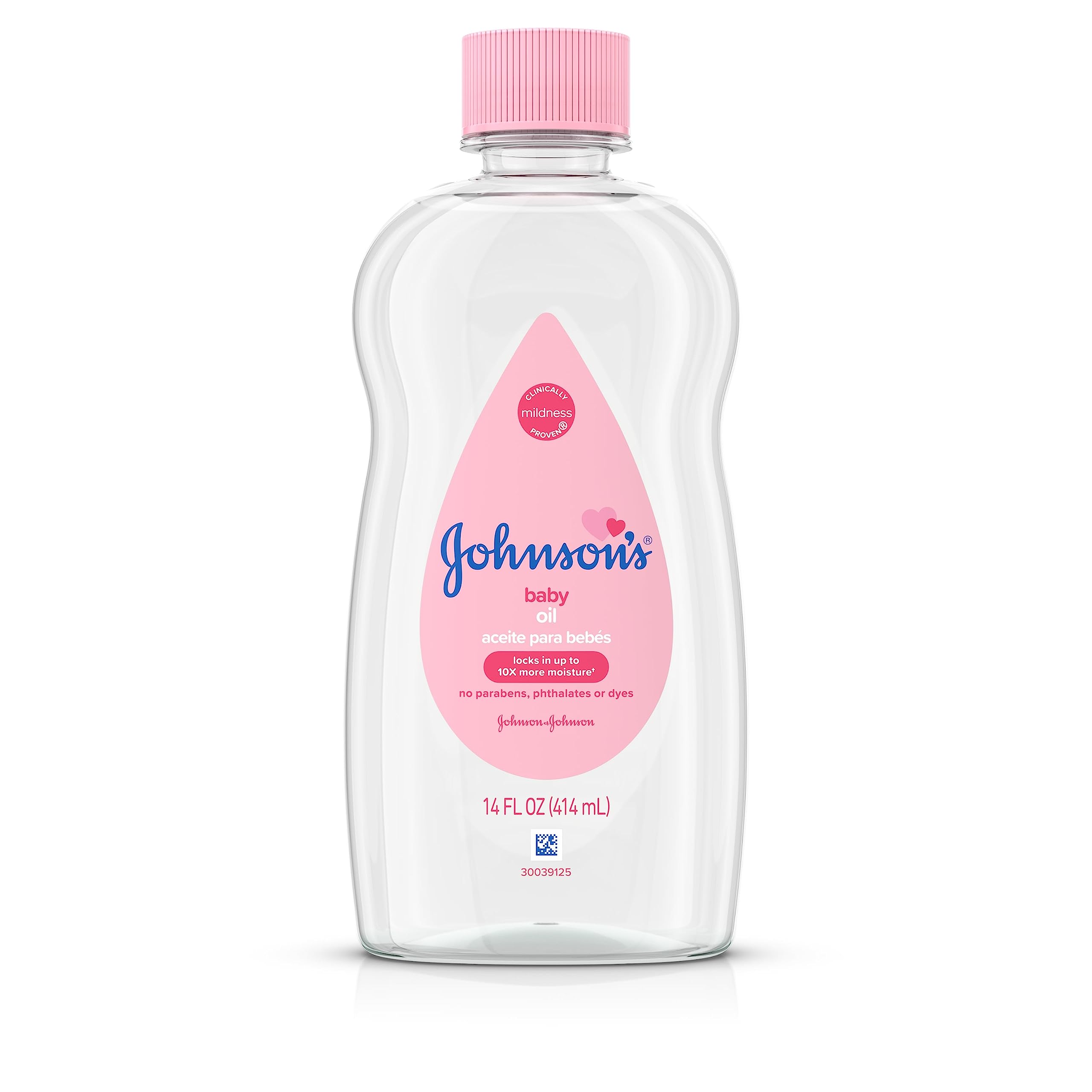 Johnson's Baby Oil, Pure Mineral Oil to Prevent Moisture Loss for Newborn, Kids, & Adults, Gentle, Soothing Baby Massage Oil, Dry Skin Relief, Hypoallergenic, Original Scent, Baby Essentials, 3 fl. oz Halalzen