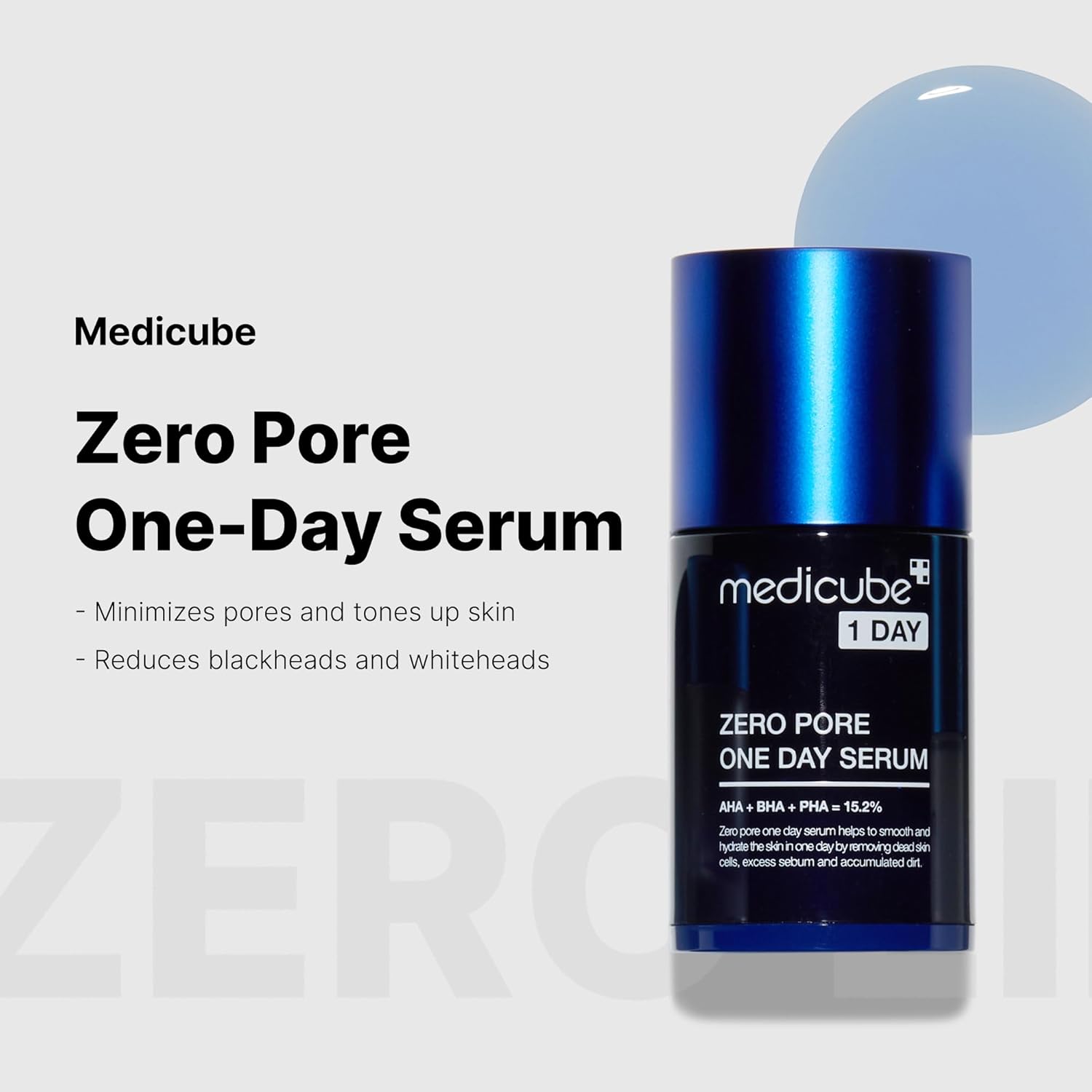 medicube Medicube Zero Pore One-day Serum 1.01 fl.oz - Overnight Resurfacing Serum with Pore Tightening Complex - 15.2% AHA+BHA+PHA & 2% Niacinamide - 10.8% reduction in pore appearance after one Halalzen