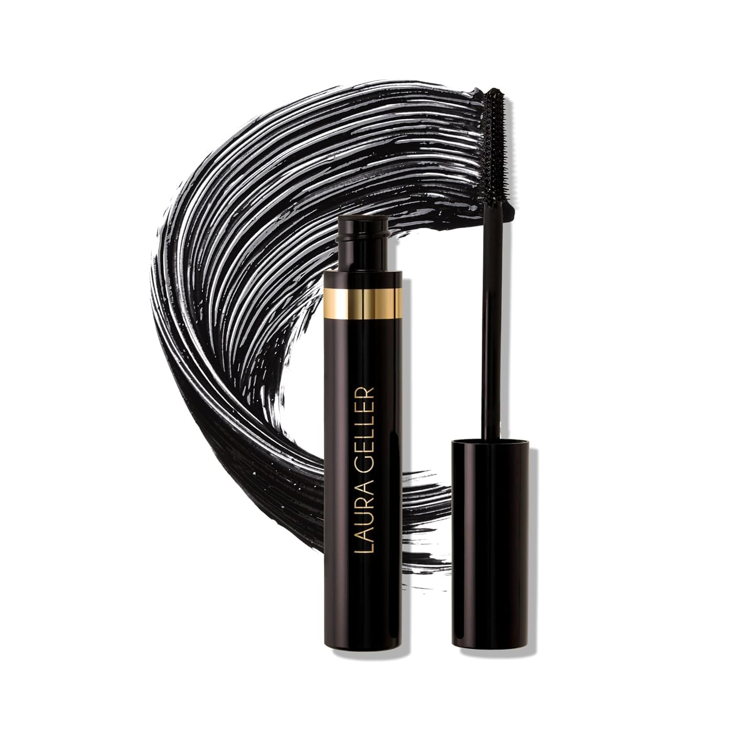 LAURA GELLER NEW YORK Kajal Longwear Mascara – Black – Volumizing, Lengthening, & Defining Mascara - Smudge‑Proof & Flake‑Proof Wear, Buildable Formula
