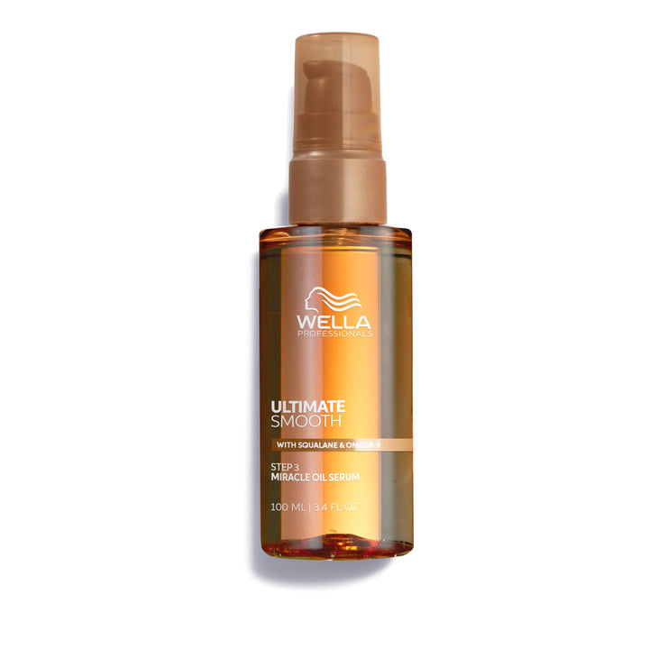 Wella Professionals Ultimate Smooth Miracle Oil Serum - Hair Oil With Squalane & Omega 9 - For Dry, Dull & Frizzy Hair ( Halalzen