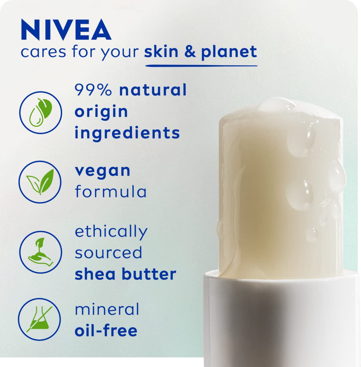 NIVEA Hyaluron Moisture Plus Lip Balm (5.2g), Ultra-Light Lip Balm Stick with Hyaluronic Acid, Provides 24H Moisture and Visibly Smoother Lips Halalzen