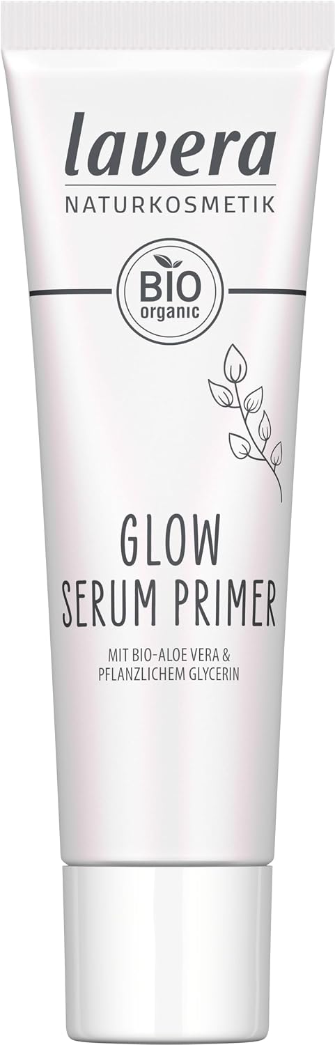 lavera Glow Serum Primer - gently melts into the skin - radiant, well-groomed appearance - naturally radiant glow - vegan - natural cosmetics - 30 ml Halalzen