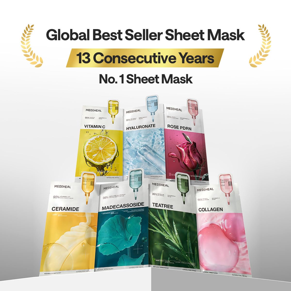 Mediheal Essential Face Mask [Skin Firming] 10 pcs. for Plumping Hydration, Glass Skin & Skin Nourishment - Travel Essentials, Korean Beauty Sheet Mask Halalzen