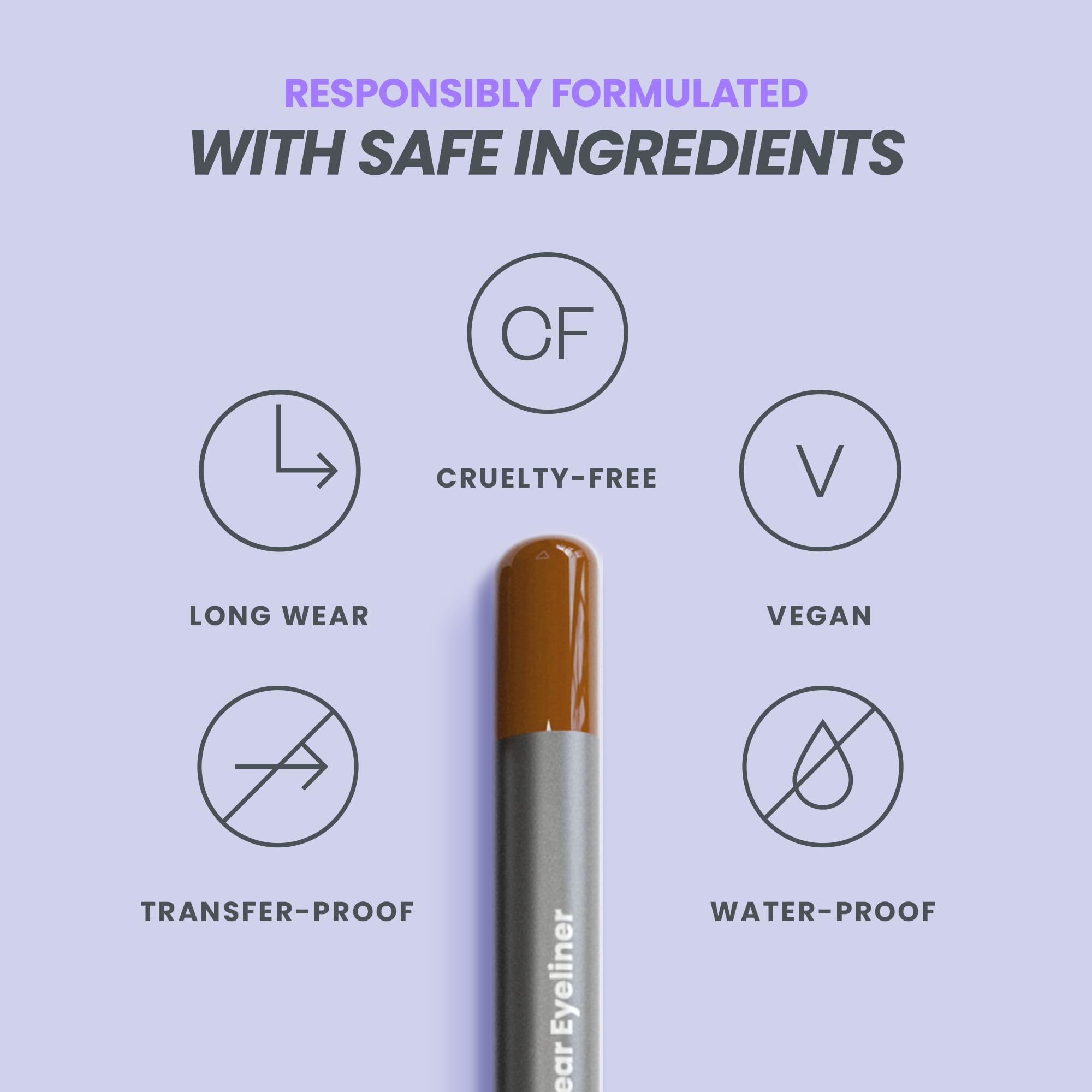 Wonderskin Eyeliner Pencil, 1440 Longwear Deep Black Eyeliner Pencil - Waterproof, Sharpenable & Smudge Proof (Liquorice)