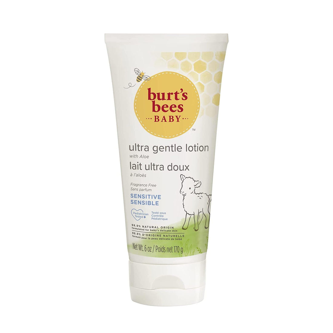 Burt's Bees Baby Lotion, Nourishing Baby Moisturiser, Ultra-Gentle For Delicate Skin & Daily Care, 170 g Halalzen