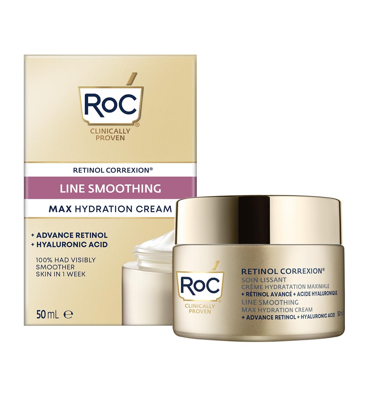 RoC Retinol Correxion Line Smoothing Eye Cream | For Wrinkles, Dark Circles & Puffy Eyes | 15 ml