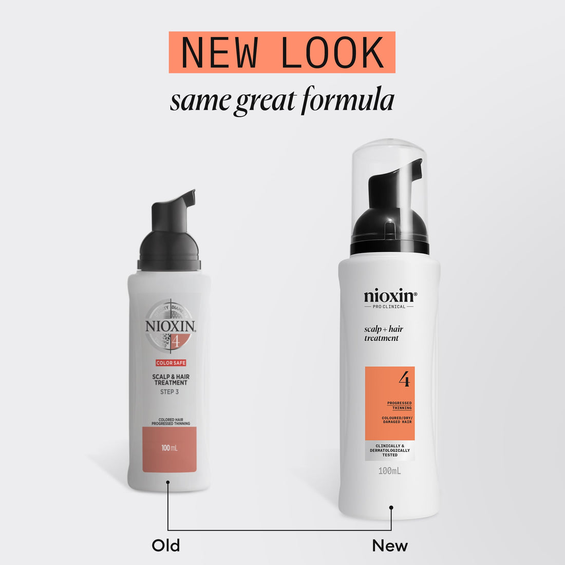 Nioxin System 4 - Hair Thickening System For Damaged Hair with Progressed Thinning - Biotin & Niacinamide - Shampoo, Conditioner, Serum