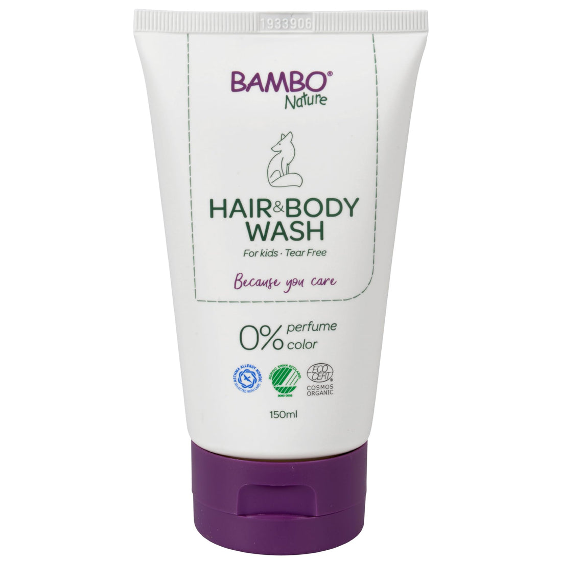 Bambo Nature Kids Shampoo and Body Wash, 150ml,Bath Wash For Sensitive Skin, Tear-Free Shampoo, Organic and Vegan For Clean and Happy Baby, Sustainable Products
